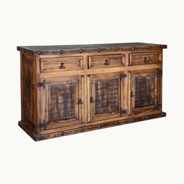 Rustic 3-Drawer 3-Door Buffet