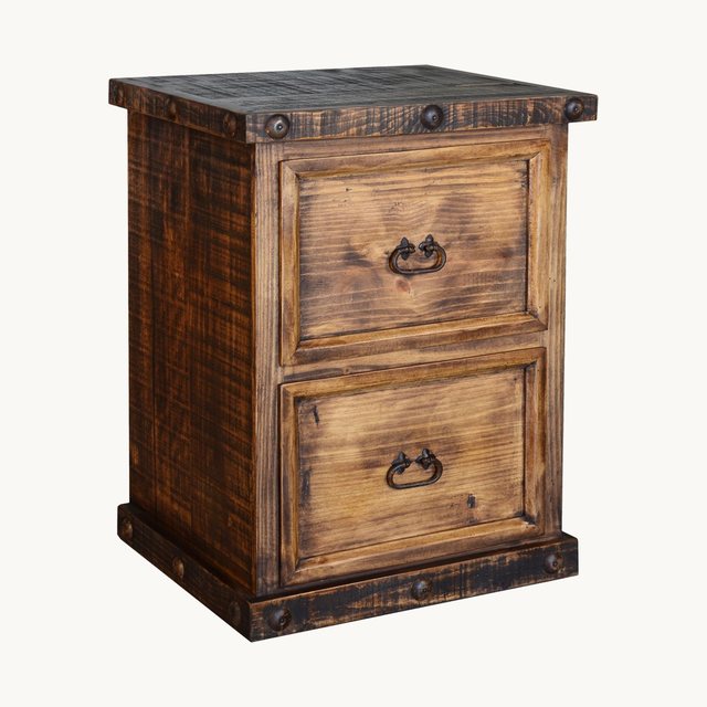 Rustic 2-Drawer File Cabinet
