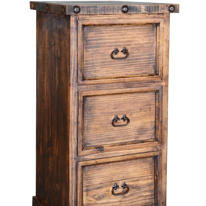 Rustic 3-Drawer File Cabinet